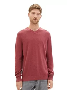 TOM TAILOR sweter męski, 32621 – Burned Bordeaux Red Melange, S - Swetry męskie - miniaturka - grafika 1