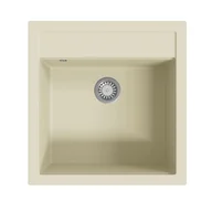 Zlewozmywaki - Beżowy zlewozmywak z granitu T8-N08 - miniaturka - grafika 1