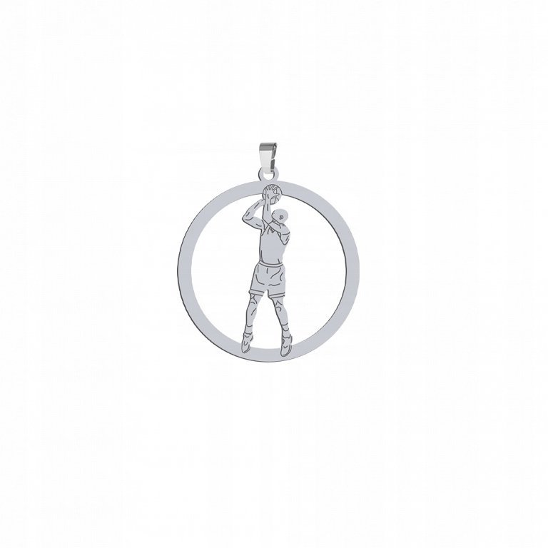 Srebrna Zawieszka Koszykówka GRAWER DEDYKACJA