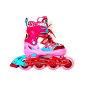 Rolki - Laubr Sport - Łyżworolki regulowane new GIRL STYLE Pink 31-34 - miniaturka - grafika 1