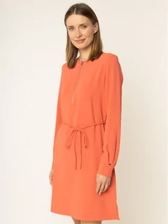 Sukienki - Calvin Klein Sukienka codzienna Travel Crepe K20K201542 Pomarańczowy Regular Fit - grafika 1