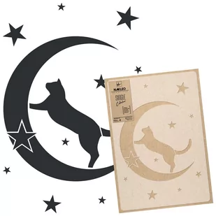 Nakleo szablon malarski wielokrotny // KSIĘŻYCOWY KOT - MEDIUM (45x65cm) - Szablony malarskie - miniaturka - grafika 2