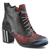 Botki damskie - Czarne Botki Maciejka Damskie Eleganckie Obuwie - miniaturka - grafika 1