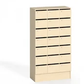 Szafy biurowe - B2B Partner Szafa schowkowa/pocztowa, 21 skrytek, brzoza postovni21bříza - miniaturka - grafika 1