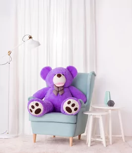 Miś Gustaw, Miś Amigo, fioletowy, 140cm - Maskotki i pluszaki - miniaturka - grafika 1