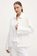 Kurtki damskie - Pepe Jeans kurtka jeansowa ANNY ANGLAISE damska kolor biały przejściowa PL402383 - miniaturka - grafika 1