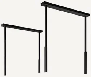 Zestaw 3 wsporników FALMEC H=1250 CZARNYCH do EUROPA ISOLA 175 KACL.1027#HF - Akcesoria i części do okapów - miniaturka - grafika 1