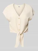 Bluzki damskie - Bluzka o kroju regular fit z mieszanki wiskozy i lnu model ‘SIESTA’ - miniaturka - grafika 1