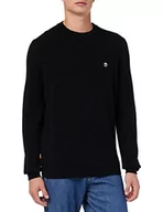 Bluzy męskie - Timberland Merino Crew męska bluza polo, Czarny, XXL - miniaturka - grafika 1