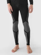 Pozostała odzież narciarska - Bielizna termoaktywna bezszwowa (DÓŁ) męska 4F 4FWAW24USEAM166-20S Czarny - miniaturka - grafika 1