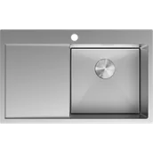 Zlewozmywaki - Mexen Exar zlewozmywak stalowy 1-komorowy z ociekaczem prawy 780 x 480 mm, inox - 6434781010P-01 - miniaturka - grafika 1