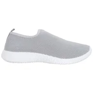 Slip on damskie - SHELOVET Sportowe Buty Slip On szare - ButyModne - miniaturka - grafika 1