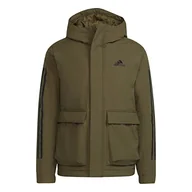 Kurtki męskie - adidas Męska kurtka Utilitas Ho JKT, Olifoc, L - miniaturka - grafika 1