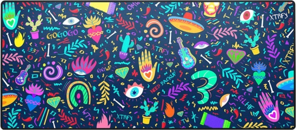 Podkładka Xtrfy CHERRY XTRFY GP5-XL-FIESTA podkładka pod mysz Podkładka dla graczy Wielobarwny