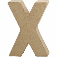 Decoupage - Creativ Company AS Creativ Company, mała litera "X", Papier Mache, 10 cm - miniaturka - grafika 1