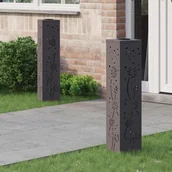 Lampy ogrodowe - vidaXL Słoneczna LED lampa na ścieżkę 2 pcs Czarny - miniaturka - grafika 1