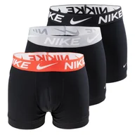 Majtki męskie - Męskie Bokserki NIKE TRUNK 3PK 0000KE1156C4R – Czarny - miniaturka - grafika 1