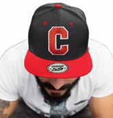 Czapki i chusty sportowe męskie - CZAPKA PROSTY DASZEK AMERICAN TWILL LITERA C HAFT - miniaturka - grafika 1