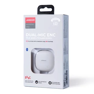 Joyroom TWS ENC wodoodporne IPX4 Bluetooth 5.3 biały (JR-TL11) - Słuchawki - miniaturka - grafika 5