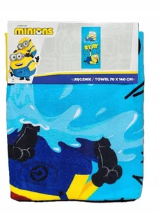 Minions Ręcznik plażowy 100% bawełna 70x140cm niebieski - Okrycia kąpielowe dla dzieci - miniaturka - grafika 1