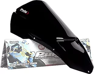 Puig 4110N Z-Racing tarcza, czarna - Akcesoria motocyklowe - miniaturka - grafika 1
