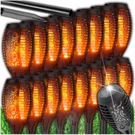 Lampy ogrodowe - 16x LAMPA SOLARNA POCHODNIA LED ogrodowa wbijana LATARNIA EFEKT PŁOMIEŃ OGIEŃ - miniaturka - grafika 1