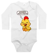 Body dla niemowląt - Body dziecięce Wykończę Moich Starych Śmieszny Kurczak Urwis 86/92 - miniaturka - grafika 1