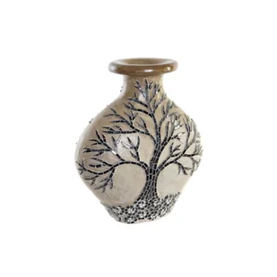 Wazon DKD Home Decor Drzewo Szkło Czarny Beżowy Terakota (30 x 15 x 33,5 cm) - Wazony i flakony - miniaturka - grafika 1
