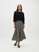 Spódnice - Plisowana spódnica z geometrycznym wzorem - miniaturka - grafika 1