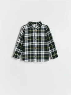Reserved - Flanelowa koszula w kratę - ciemnozielony - Bluzki dla niemowląt - miniaturka - grafika 1