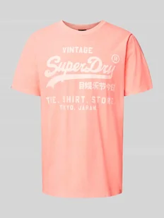 T-shirt z nadrukiem z logo model ‘Neon’ - Koszulki męskie - miniaturka - grafika 1
