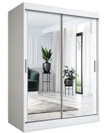 Szafy - Biała szafa przesuwna z lustrem 150 cm B0-H20 - miniaturka - grafika 1