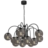 Lampy sufitowe - Luminex Cambridge 3698 lampa wisząca zwis 12x60W E27 czarny/dymiony - miniaturka - grafika 1