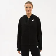 Bluzy damskie - NIKE BLUZA ROZPINANA Z KAPTUREM W NSW CLUB FLC FZ - miniaturka - grafika 1