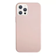 Etui i futerały do telefonów - UNIQ etui Lino Hue iPhone 12 Pro Max 6,7" różowy/blush pink Antimicrobial UNI000313 - miniaturka - grafika 1