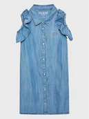 Sukienki i spódniczki dla dziewczynek - Guess Sukienka jeansowa K3GK18 D3X30 Niebieski Regular Fit - miniaturka - grafika 1