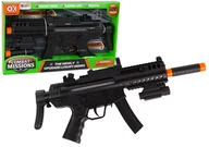 Zabawki militarne - Duży Pistolet Karabin Maszynowy na baterie Światło Dźwięk Wibracje - miniaturka - grafika 1