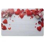 Obrusy i serwetki - Podkładka SERS 43,5 x 28 cm biało-czerwony - miniaturka - grafika 1