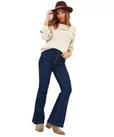 Swetry damskie - Joe Browns Damski sweter Bardot Balloon Sleeve Relaxed Fit Cosy Jumper, beżowy, 8, Szarobeżowy, 34 - miniaturka - grafika 1