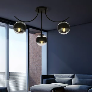 Emibig Boston lampa sufitowa 3-punktowa czarna/transparentna 1111/3 - Lampy sufitowe - miniaturka - grafika 2