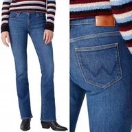 Spodnie damskie - Wrangler BOOTCUT Renegade Body Bespoke ROZSZERZANE CIEMNY DżINS W29 L32 - miniaturka - grafika 1
