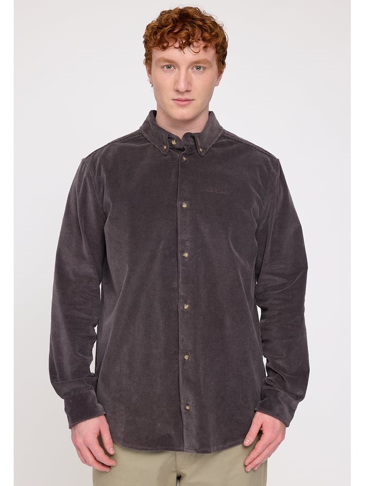 MAZINE Koszula sztruksowa w kolorze brązowym