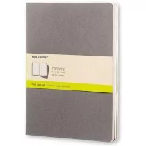 Moleskine Cahier notes, okładka kartonowa, zestaw 3 sztuki, gładki, rozmiar XL, kolor kamień rzeczny (szary) CH323 - Szkolne artykuły papiernicze - miniaturka - grafika 1