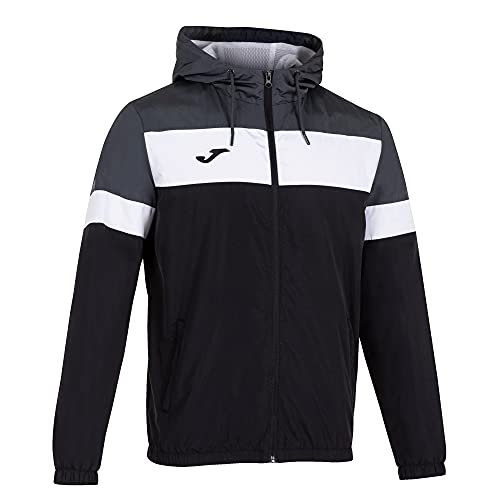 Joma Męska kurtka przeciwdeszczowa Crew Iv czarny czarny/antracytowo-szary L