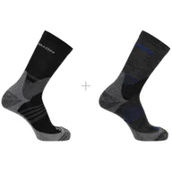 Skarpetki męskie - Skarpetki Salomon X Ultra Access Crew 2-Pack Rozmiar skarpet: 42-44 / Kolor: szary - miniaturka - grafika 1