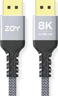 Kable komputerowe i do monitorów - Kabel ZOY DisplayPort 1.4 1,8m + rzep ZCD18 - miniaturka - grafika 1