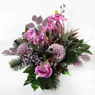 Sztuczne kwiaty - Stroik dekorowany w wazonie 55 x 40 cm SDWB-13 - miniaturka - grafika 1