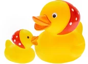Zabawki do kąpieli - Hencz Toys, zabawka edukacyjna Kaczki z Chustką - 2 szt. - miniaturka - grafika 1