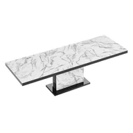 Stoły - Stół rozkładany MODICA Marble White HG + Marble White HG + Czarny HG - miniaturka - grafika 1