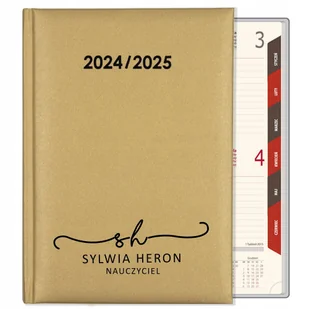 KALENDARZ DLA NAUCZYCIELA 2024/2025 ZŁOTY PREZENT TERMINARZ NAUCZYCIELA WZ - Kalendarze - miniaturka - grafika 1